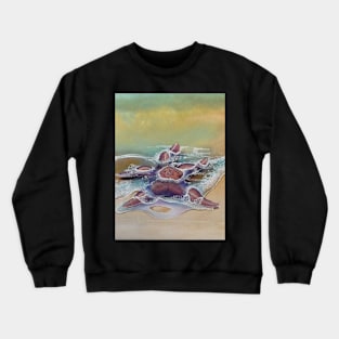 Starfish On The Beach by Julie Ann Stricklin Crewneck Sweatshirt